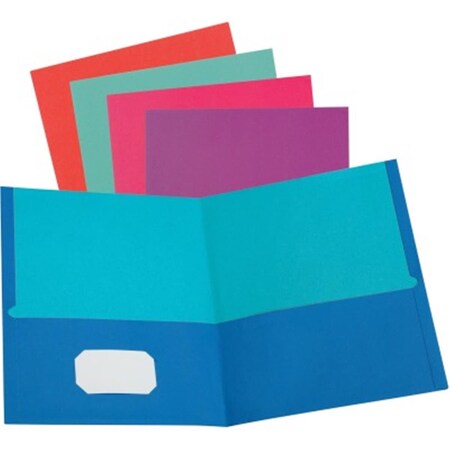 Teachers Aid Twisted Twin Pocket Folder, Assorted Color TE2656337